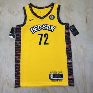 NEW Brooklyn Nets Nike Biggie Bed-Stuy Jersey Amarillo Yellow CU0193-728 SM